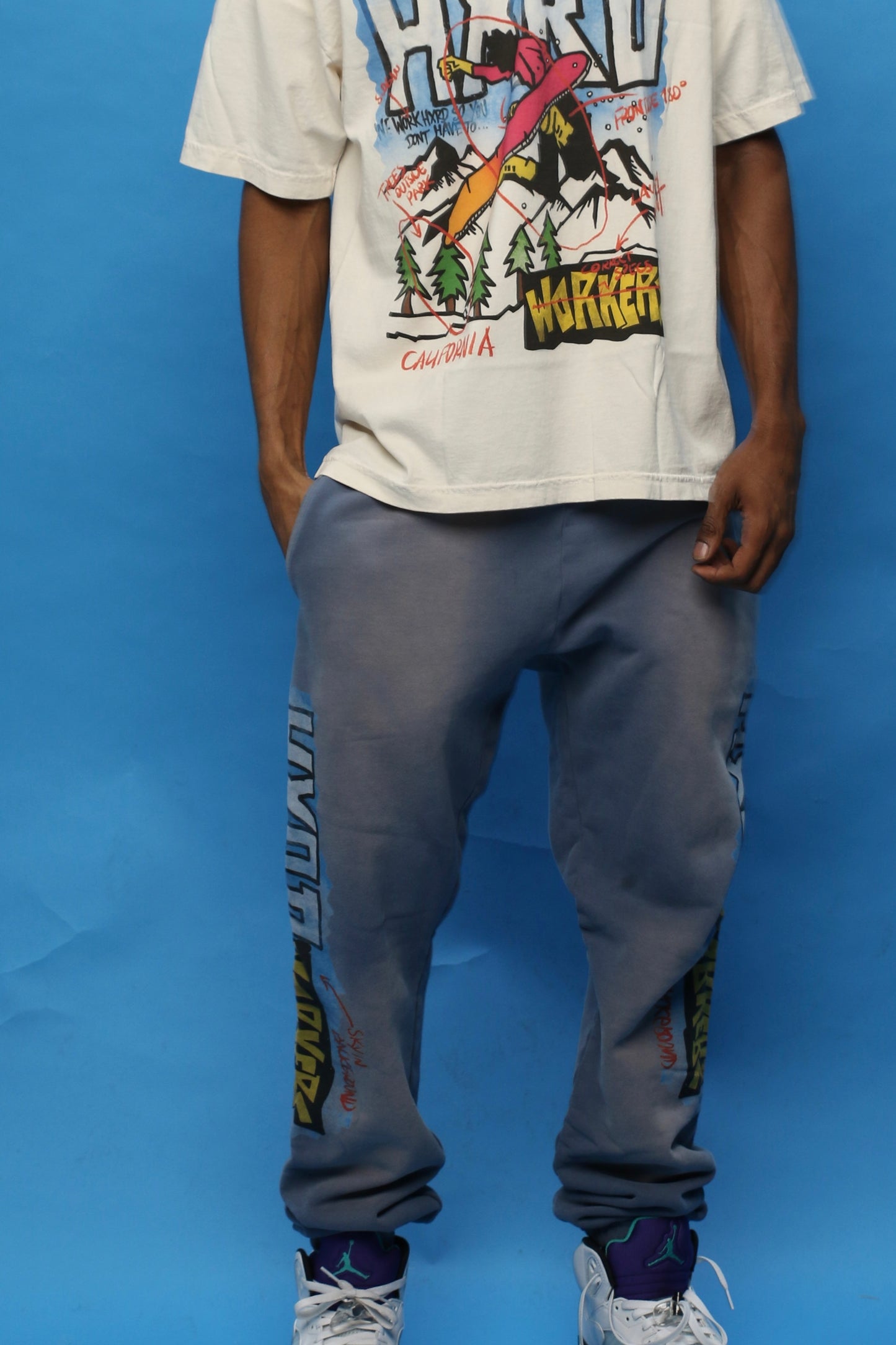 CABIN SWEATPANTS - BLUE